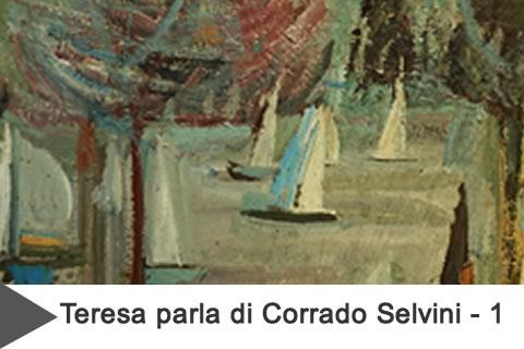 tela con vele di Selvini grande pittore italiano del 900