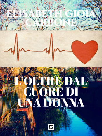cuore con cardiogramma su foto fiume