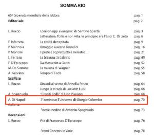 indice della rivista sìllarus